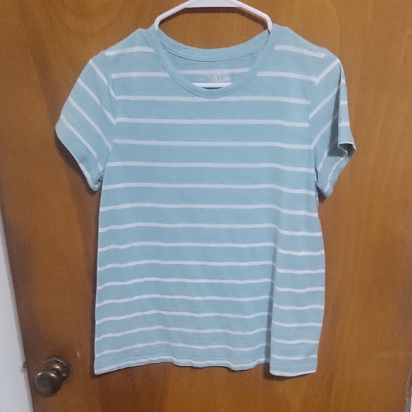Time and Tru Tops - Time And Tru Striped Crewneck Tee Size Small